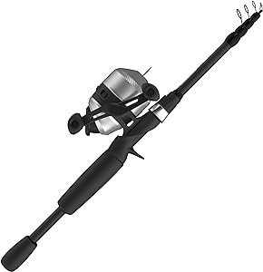 Zebco 33 Spinning Reel and Telescopic Fishing Rod Combo