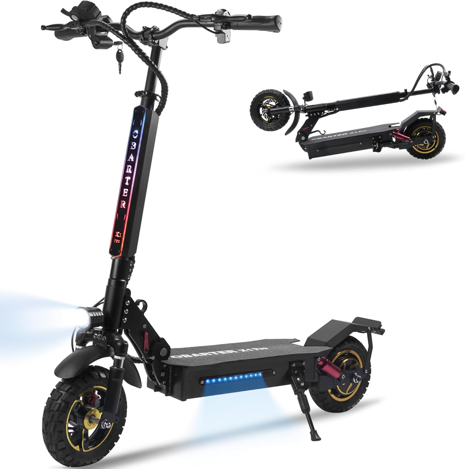 Electric Scooter Adults, 1000W Motors, 30Mph Max Speed, 48V21ah Battery, 40 Miles Long Range, Foldable E Scooter for Commuting, Double Braking System,LED Lights, LCD Display, Scooter for Adults.