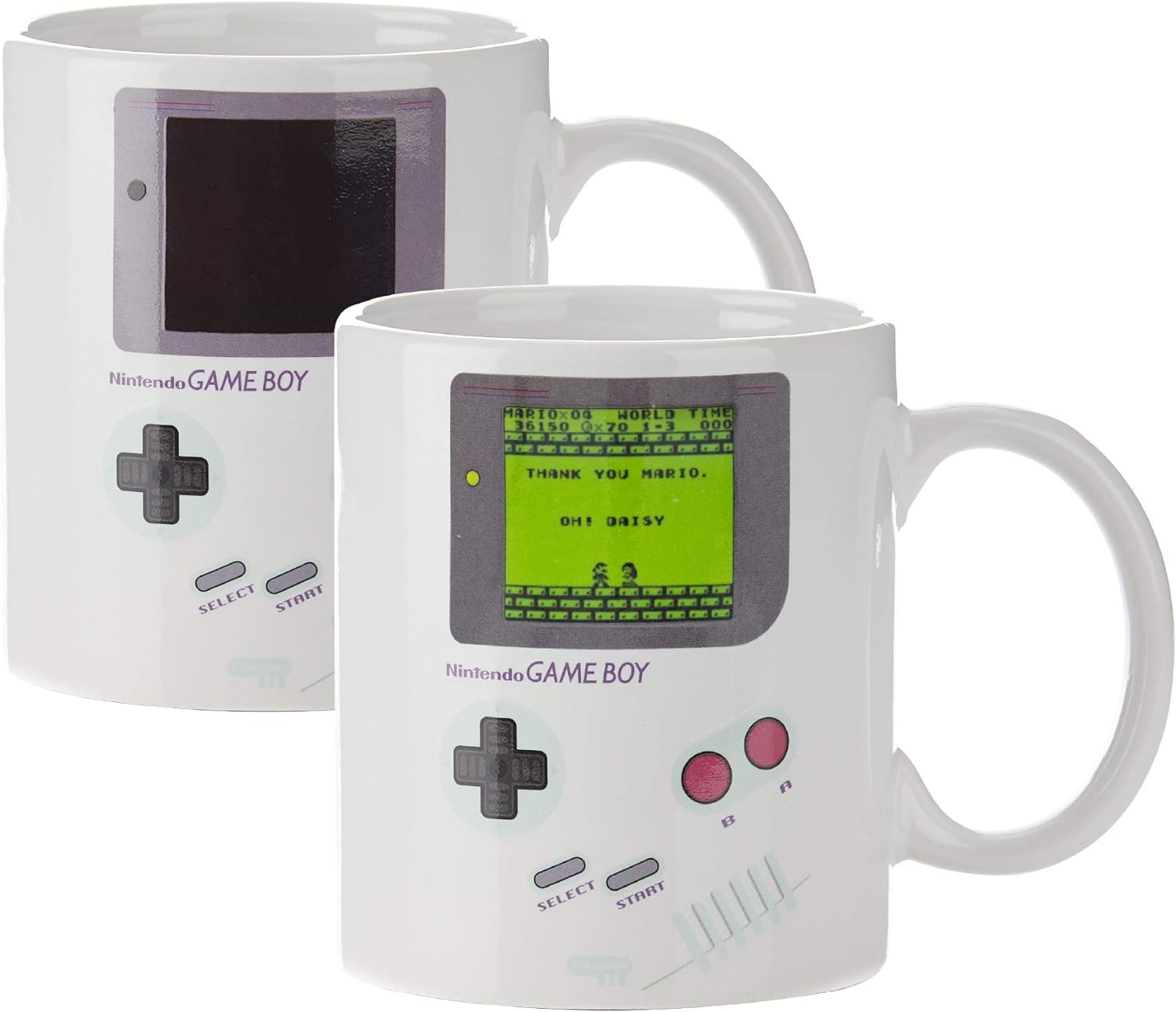 Paladone Gameboy Heat Changing Coffee Mug - Gift for Gamers, Nerds, Nintendo Mario Fans, Men, and Retro 90s Game Enthusiasts - 10 Ounces