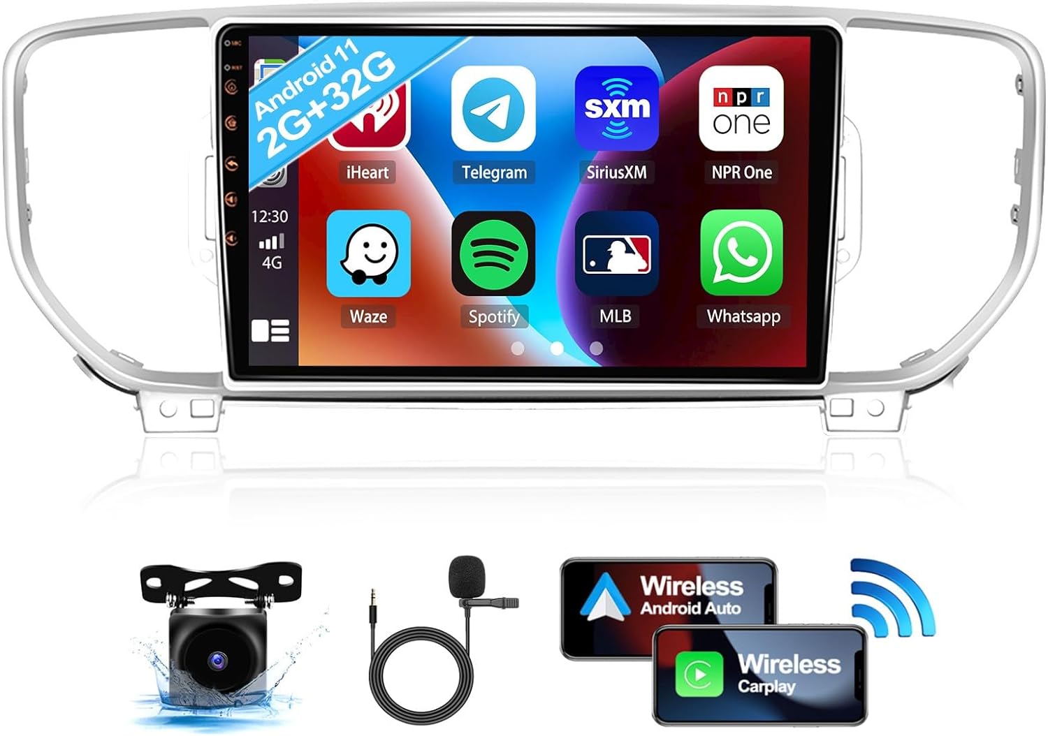 This HD stereo is compatible with IOS and Android phones, just connect with your smartphone that make it possible to access map navigation, phone contacts, email, notification, music while you stay focused on the road.