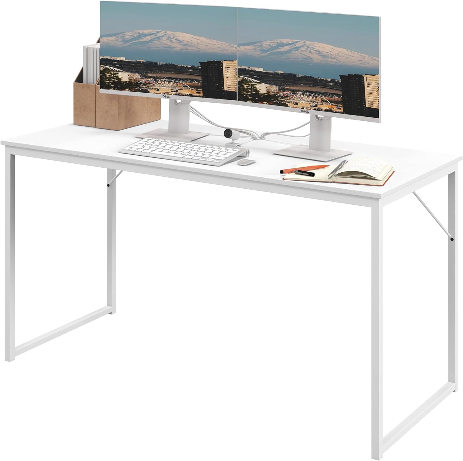 55 inch Computer Desk,Simple PC Laptop Office Study Writing Table Workstation Dining Gaming Desk for Home Office Adults,White��