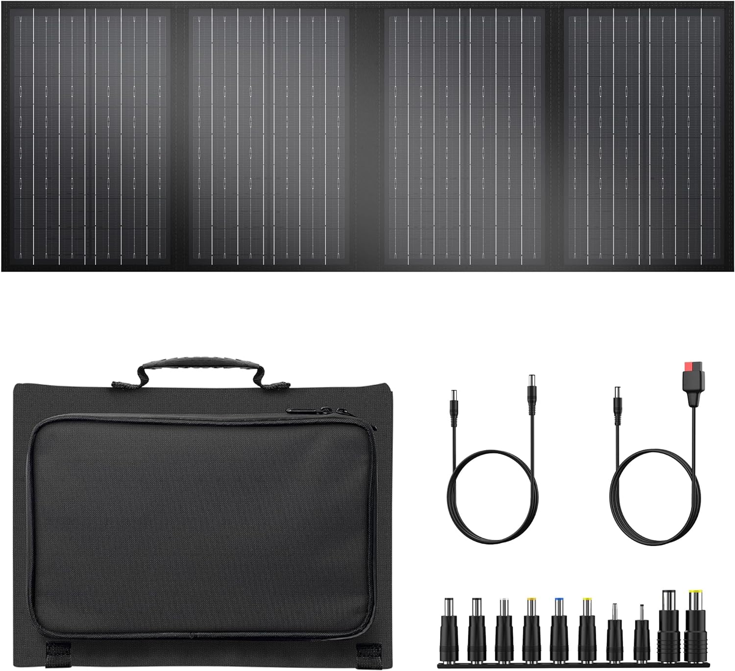 60W Foldable Solar Panel with 18V DC Outlet, for Solar Generator, Portable Solar Panel for Outdoor Camping, RV Travel, Power Station