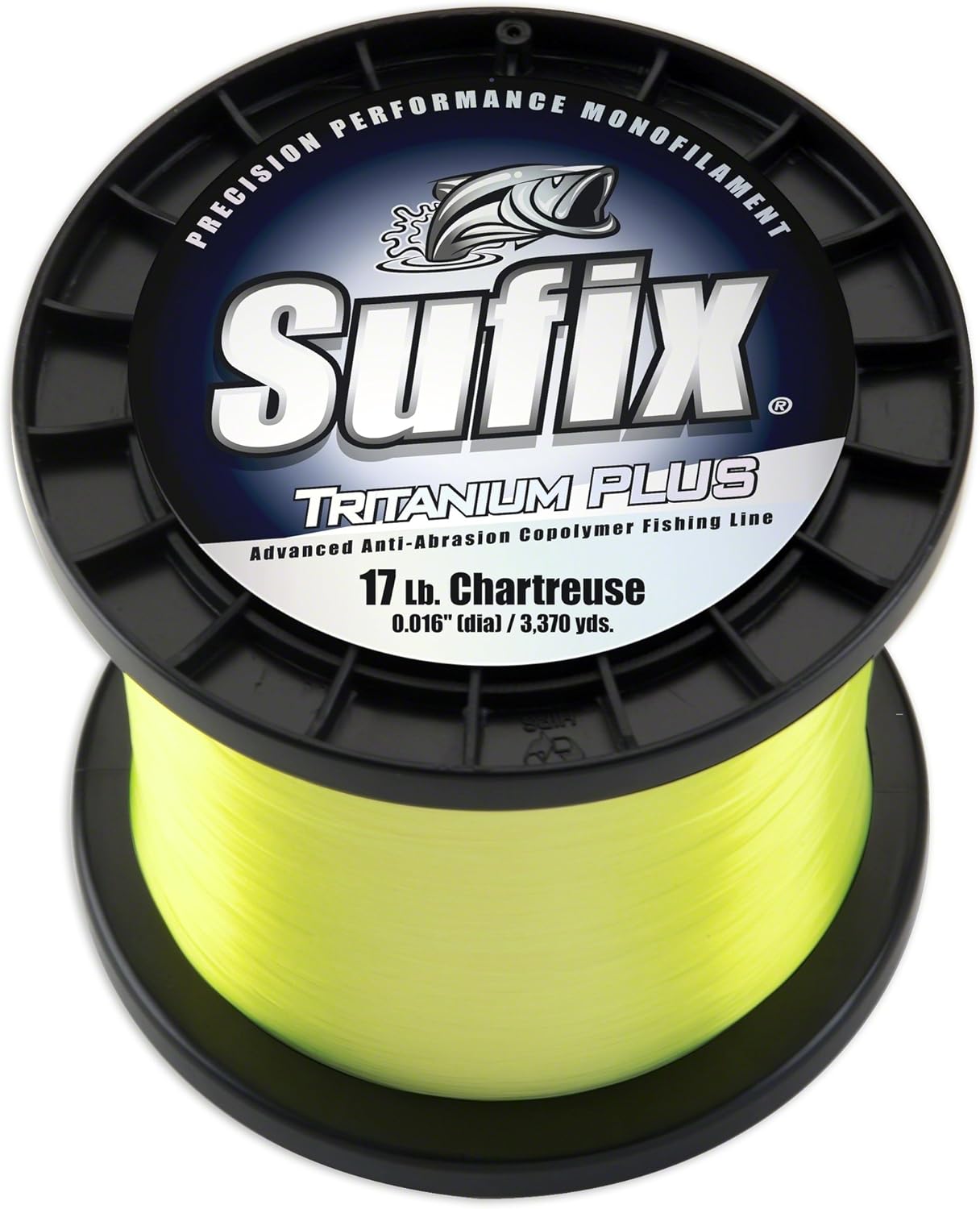 Sufix Tritanium Plus 1/4-Pound Spool Size Fishing Line (Chartreuse, 17-Pound)