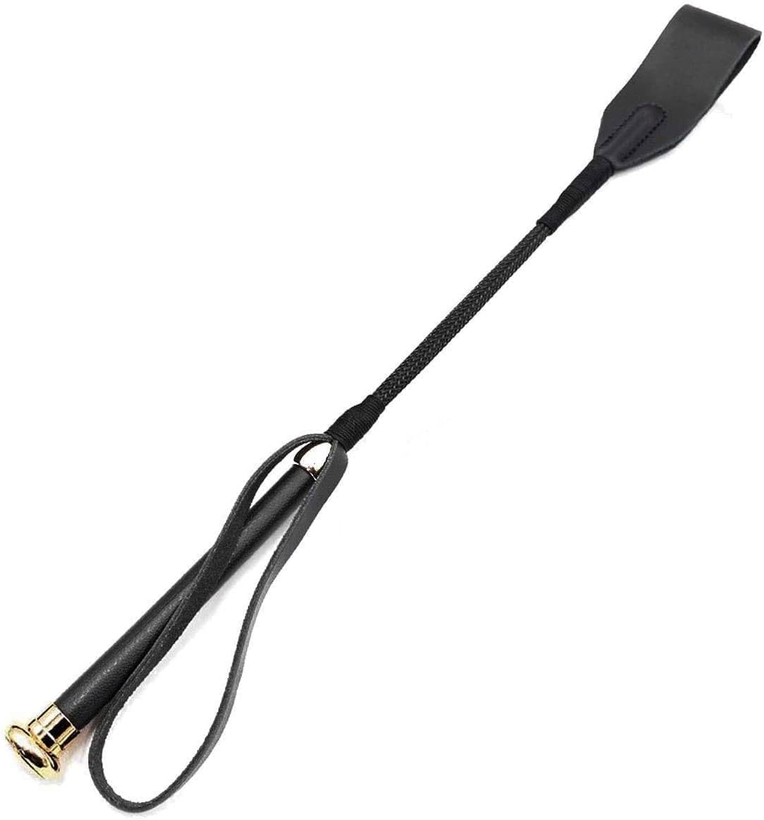 18 Real Riding Crop Gold Handle with Genuine Leather Bull Top | Premium Quality Crops | Equestrianism Horse Crop