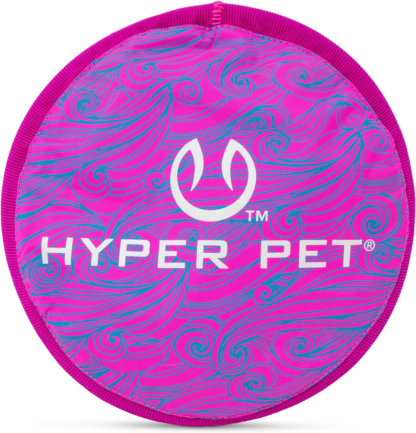 Hyper Pet Flippy Flopper 9" Flying Disc Soft Dog Toy, Floats in Water & Safe on Teeth, Pack of 1, Purple Swirl Design