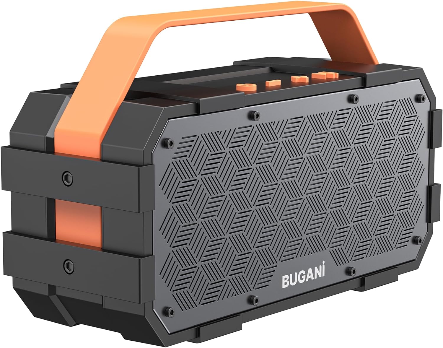 BUGANI Bluetooth Speaker, Portable Bluetooth Speakers with 40W Stereo Sound, Loud Bluetooth Speaker 24H Playtime Support TF Card/AUX, IPX6 Waterproof for Beach Camping Outdoor Indoor