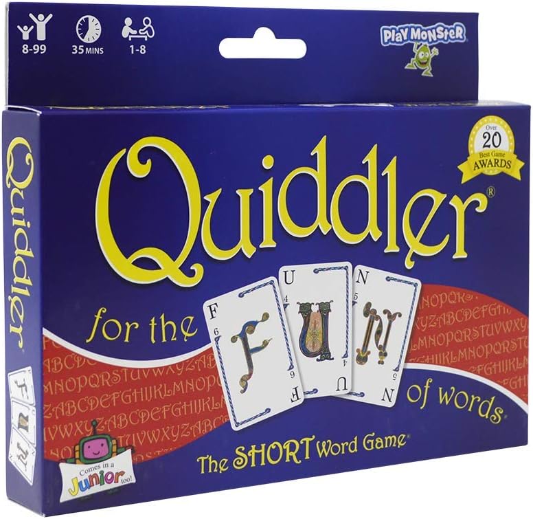 Quiddler  Card Game  Make Short Words With Cards to Win  For Family Game Nights  Ages 8 