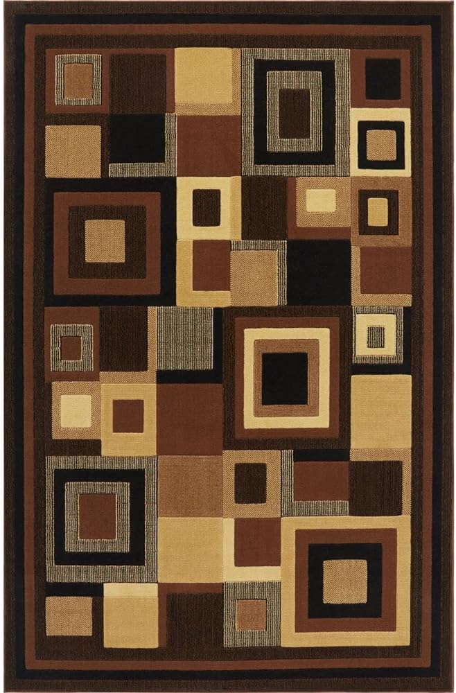 Home Dynamix Catalina Virginia Contemporary Area Rug, 19.6" x 31.5", Black/Brown