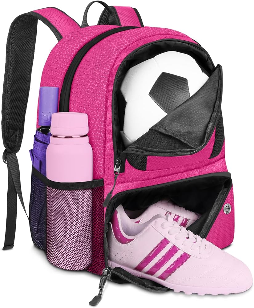 The Bag is perfect for sports. Pockets for your ball, shoes/cleats, water bottle side pockets and area for clothes or to keep away from the ball and shoes. It is light weight and so far so good.