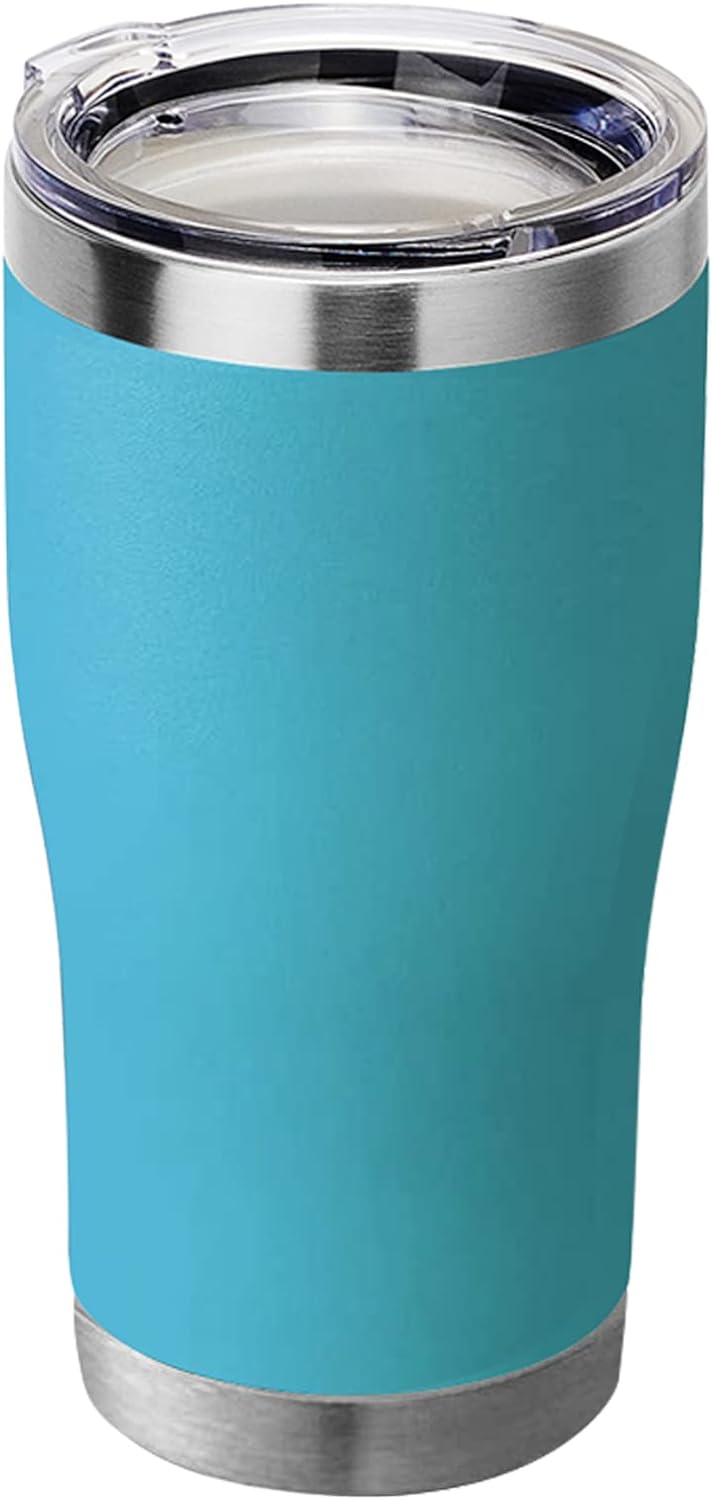 HASLE OUTFITTERS 20 oz Tumbler Bulk, Stainless Steel Tumblers with Lid, Vacuum Insulated Tumbler, Double Wall Powder Coated Cup, coffee mugs, Sky Blue, 1 Pack