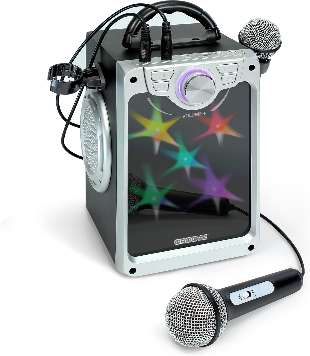 Croove Karaoke Machine for Kids - Kids Karaoke Machine for Girls and Boys with 2 Microphones  Bluetooth, AUX, USB Connectivity and Flashing Disco Lights in Singing Machine