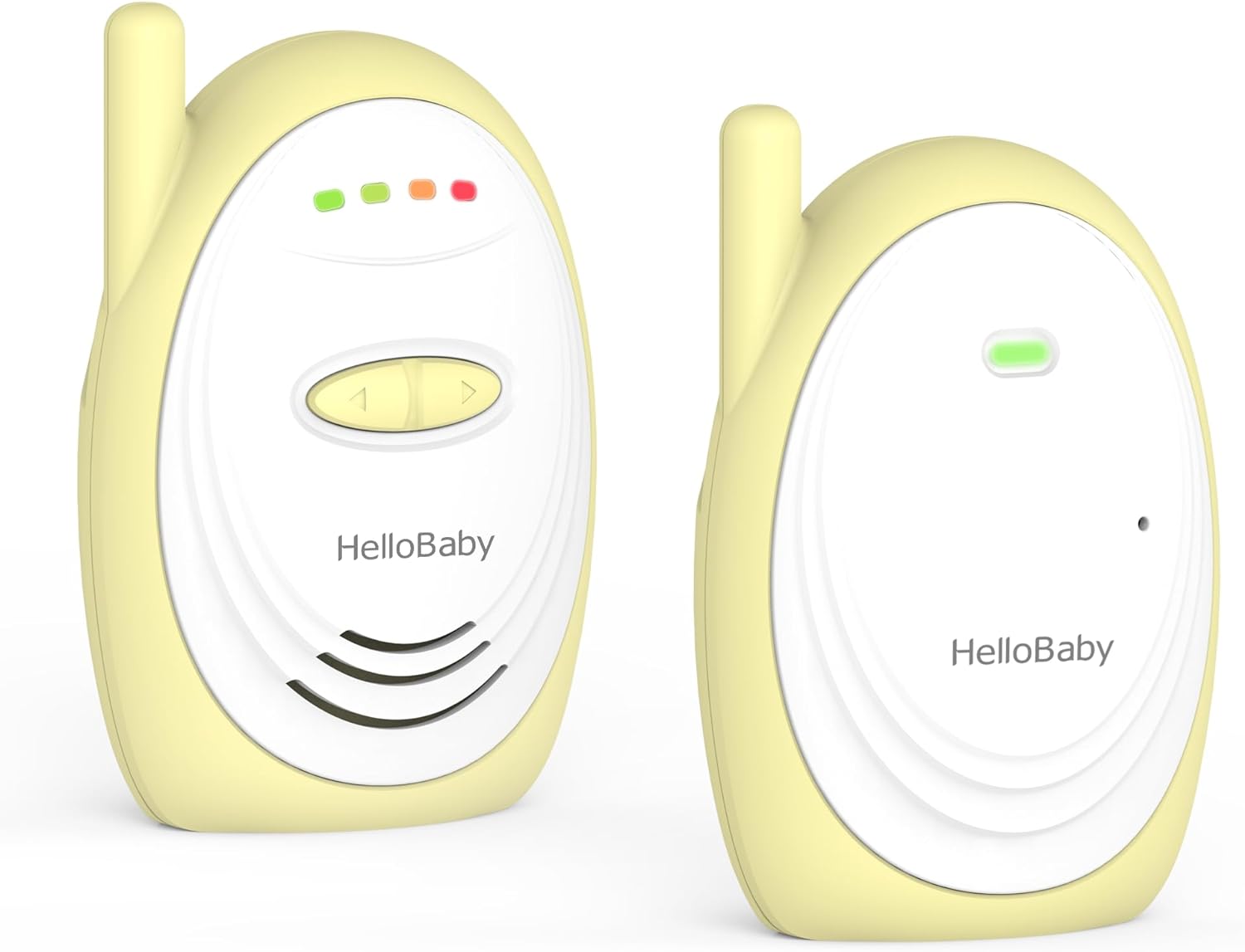 Hellobaby Audio Baby Monitor with 1000ft Range, Volume Control, Portable 2.4GHz Digital Wireless Baby Monitor, Audio Surveillance for Baby with High-Sensitivity Mic, USB Connection, HB168