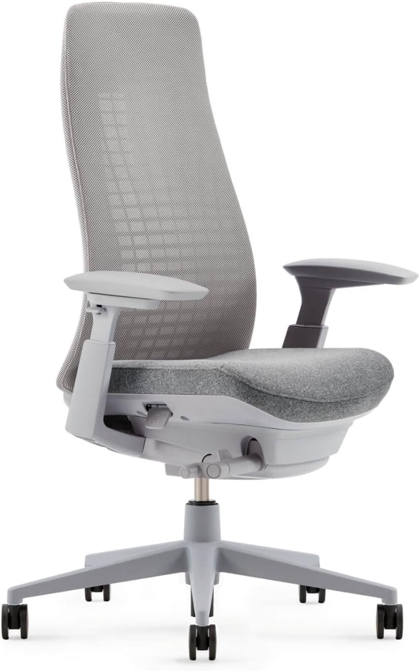 Haworth Fern Office Chair  Ergonomic and Stylish Desk Chair with Breathable Mesh Finish - with Lumbar Support (Silver Leaf)