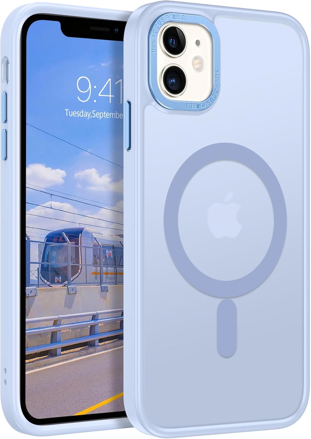 BENTOBEN for iPhone 11 Phone Case, Phone Case iPhone 11 Magnetic Case [Compatible with MagSafe] Translucent Matte Slim Shockproof Anti-Scratch Protective Cover for iPhone 11 6.1,Light Blue