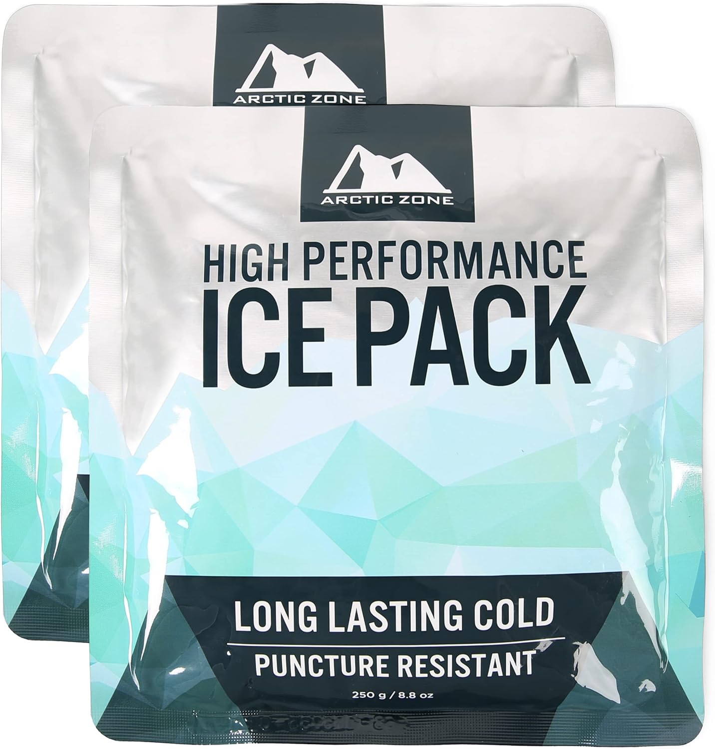 Arctic Zone High Performance Ice Pack for Lunch Boxes, Bags, or Coolers, Set of 2-250 grams each