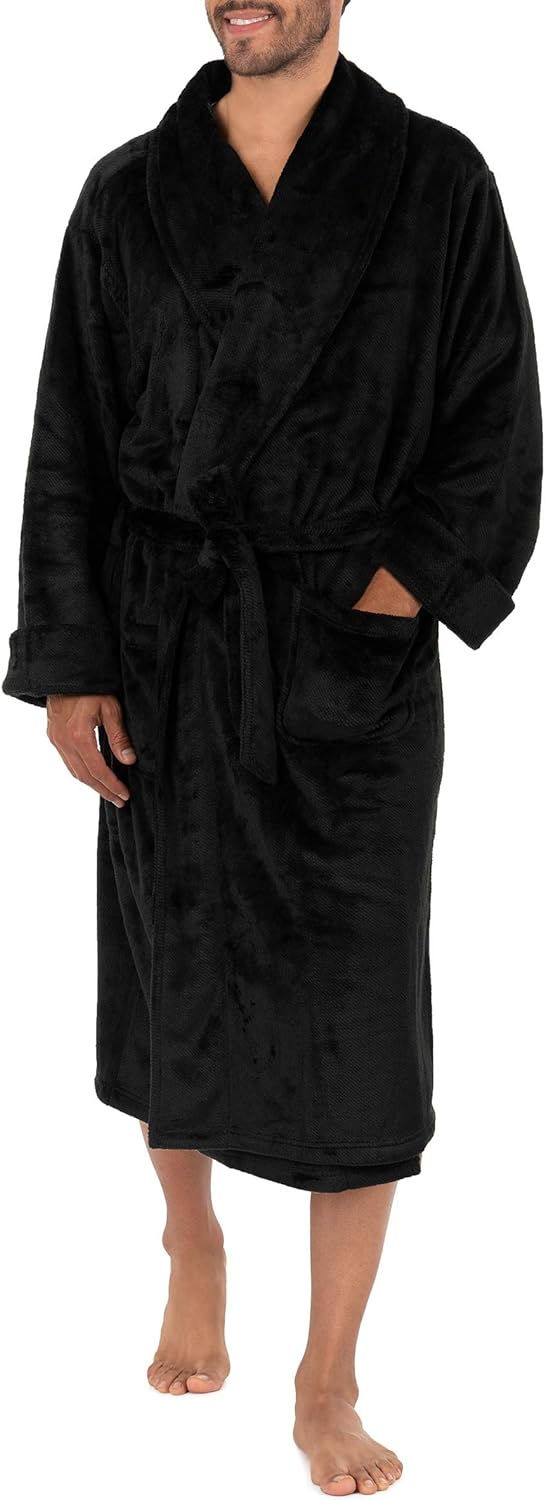 IZOD Men's Comfort-Soft Fleece Robe