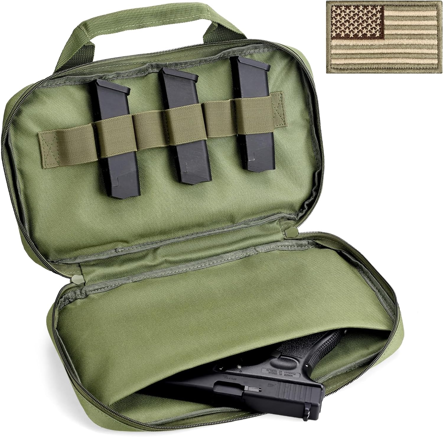 LIVANS Tactical Pistol Gun Case, Padded Handgun Case Double Pistol Wallet Handgun Pistol Soft Case Rectangle Handgun Pouch