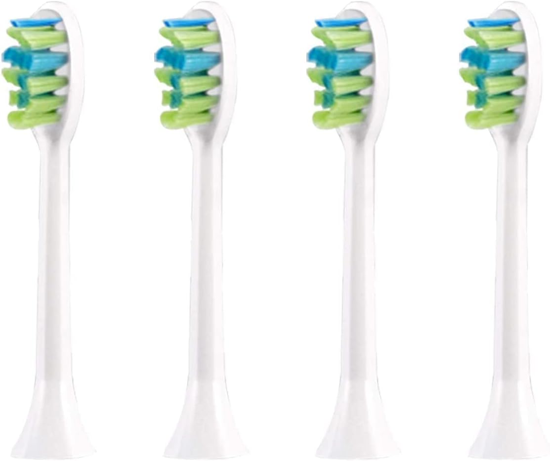 7am2m AM101/AM105 Electric Toothbrush Brush Heads x 4 for 7am2m Electric Toothbrush ONLY (White)