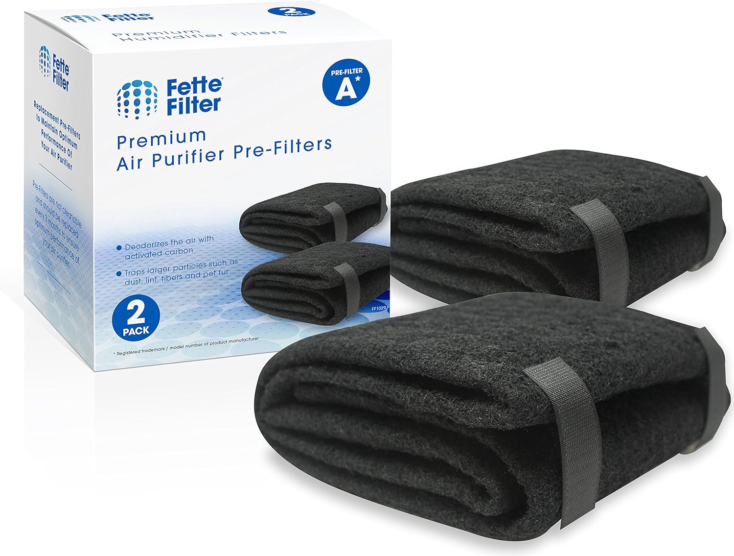 Fette Filter - HRF-AP1 Premium Universal Carbon Pre Filter Rolls Compatible with Honeywell HRF-AP1 Filter A Includes 2 Cut to Size Carbon Pre Filters.