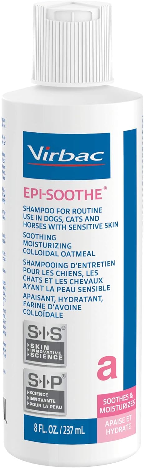 Virbac Epi-Soothe Pet Shampoo For Dogs, Cats & Horses (8 oz) - For Dry or Sensitive Skin