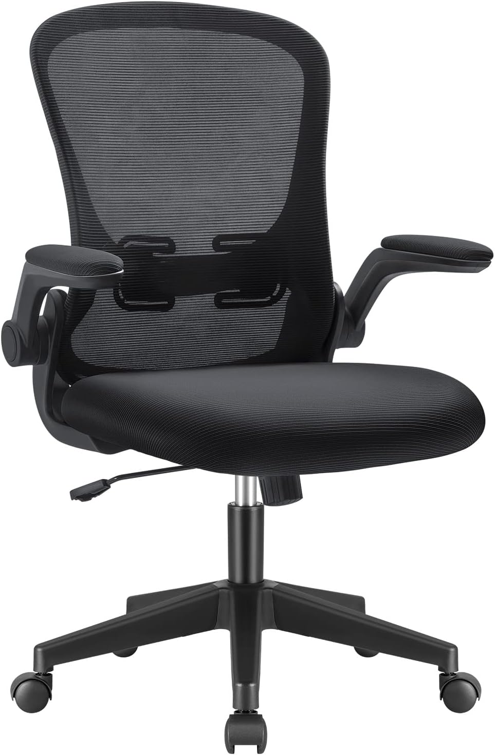 Furmax Office Chair Mesh Desk Chair with Adjustable Arms Ergonomic Computer Chair Rolling Chair with Back and Lumbar Support (Black)