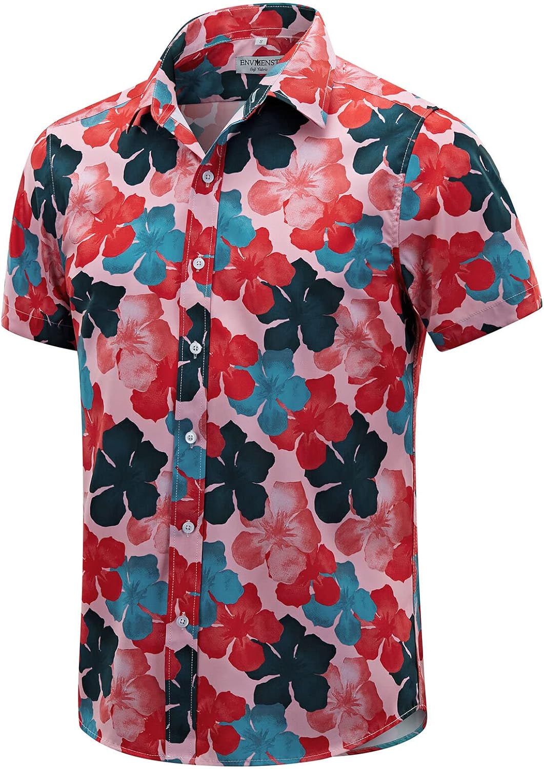 ENVMENST Hawaiian Shirt for Men Short Sleeve Beach Printed Summer Button Down Aloha Shirt(S-3XL)