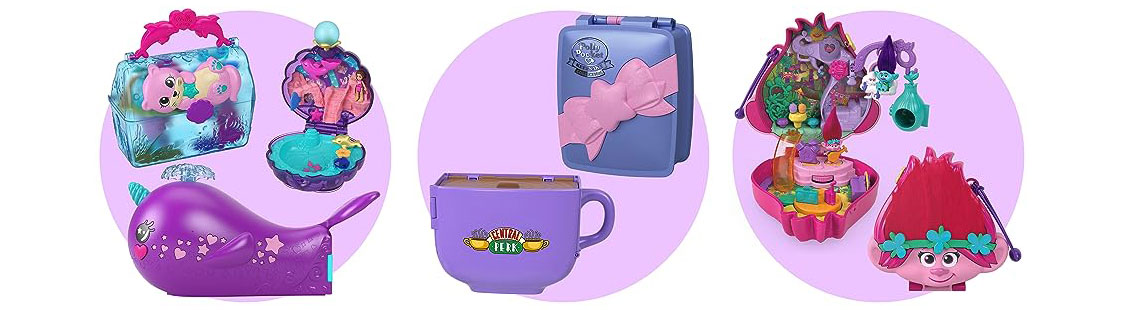 Polly Pocket Compact Playset, Otter Aquarium with 2 Micro Dolls & Accessories, Travel Toys with Surprise Reveals (Amazon Exclusive)