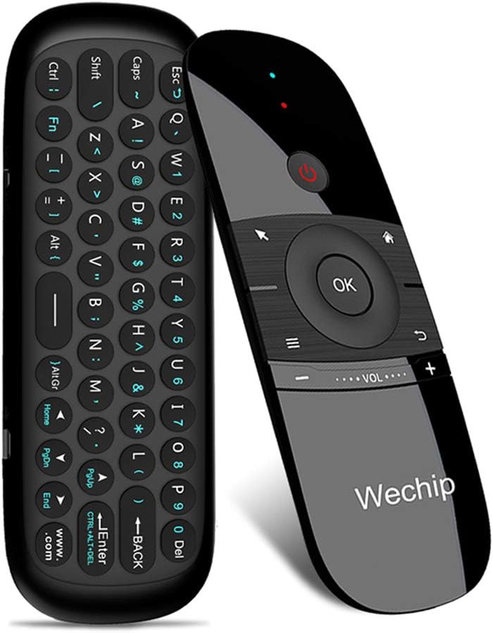 WeChip W1 Remote, Air Mouse Remote, Universal TV Remote, 2.4G Wireless Keyboard Multifunctional Remote Control for Nvidia Shield/Android TV Box/PC/Projector/HTPC/All-in-one PC