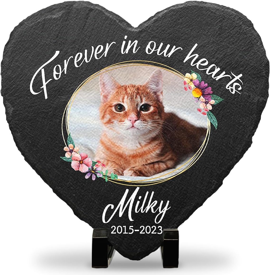 Pawfect House Personalized Pet Memorial Stones, Cat Decorations, Cat Memorial Gifts for Loss of Cat, Sympathy Gifts, Memorial Stone, Grave Decorations for Cemetery