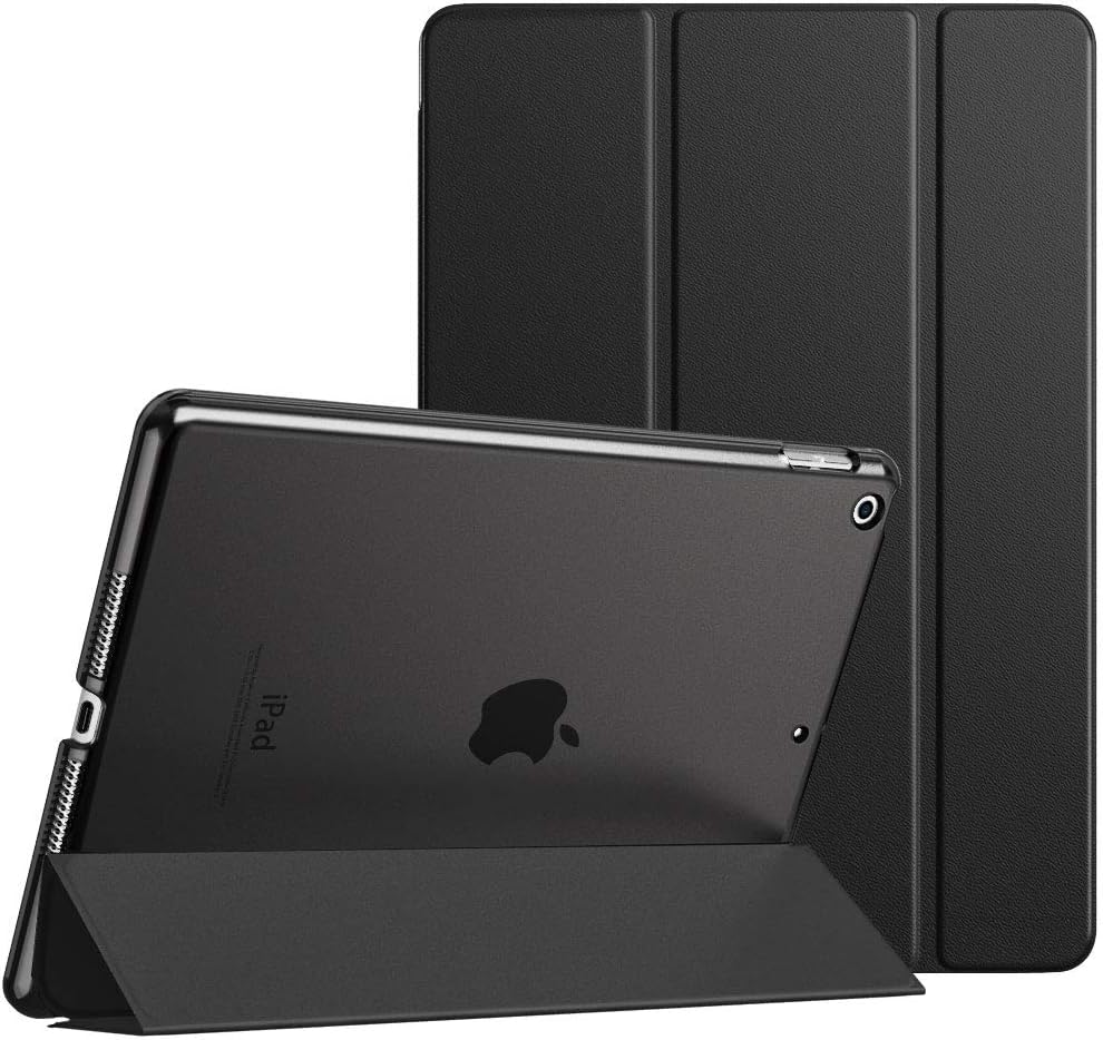 MoKo Case for iPad 10.2 Case iPad 9th Generation 2021/ iPad 8th Generation 2020/ iPad 7th Generation 2019, Slim Stand Hard Back Shell Smart Cover Case for iPad 10.2 inch, Auto Wake/Sleep, Black