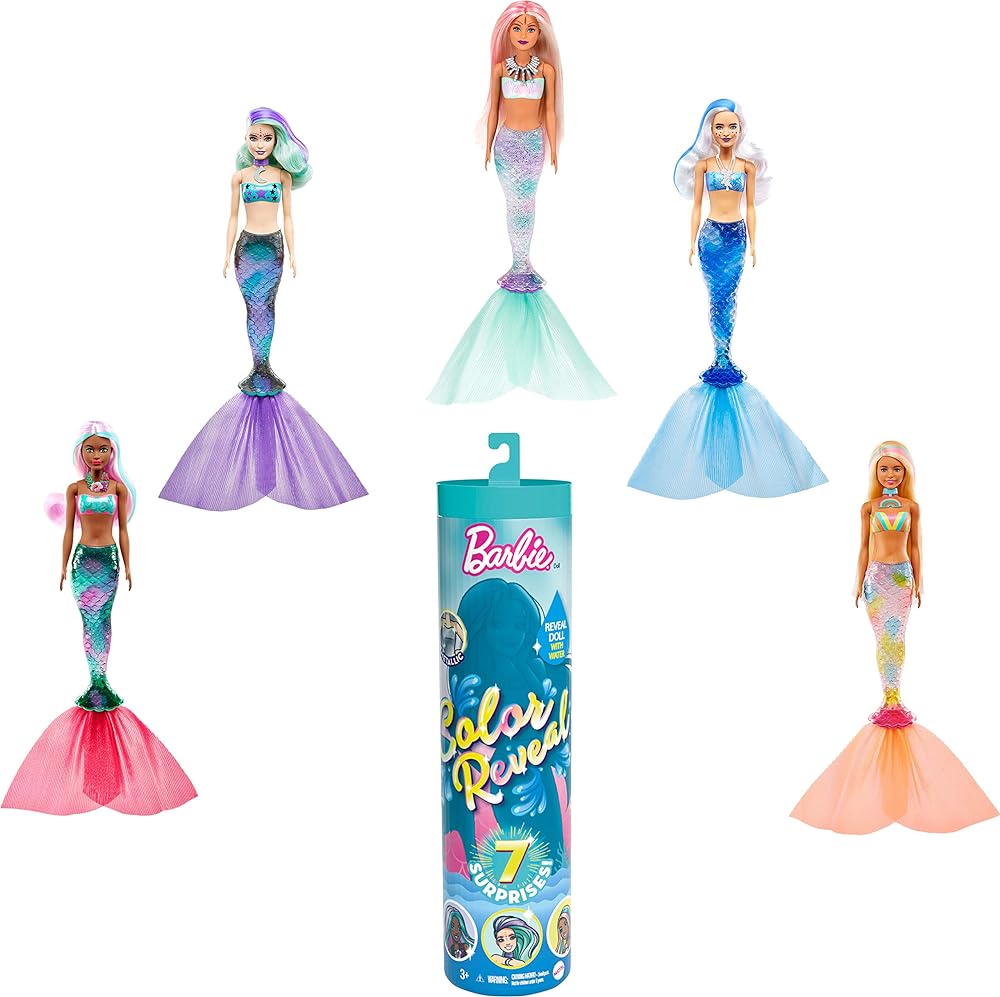 Barbie Color Reveal Doll with 7 Surprises [Styles May Vary]