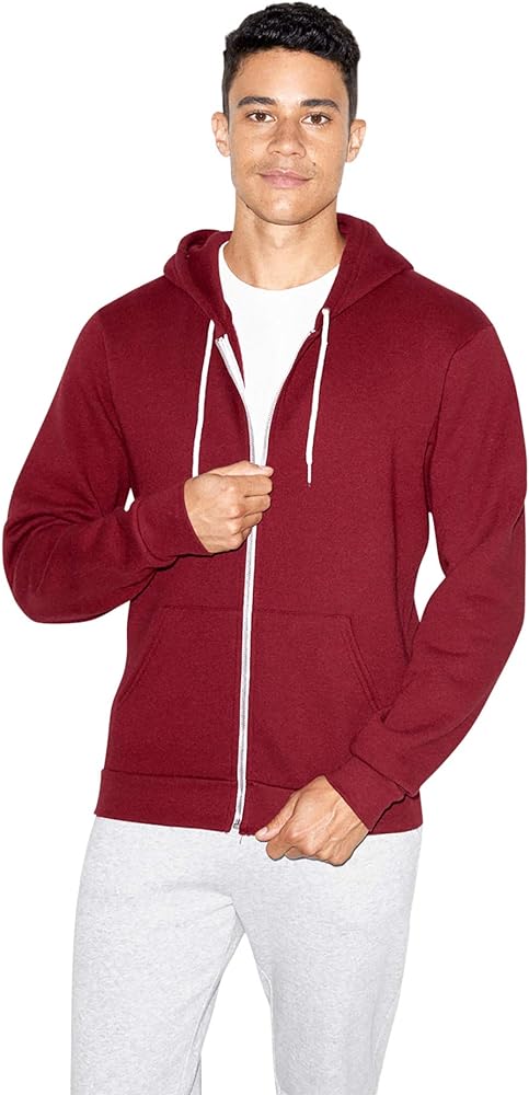 American Apparel Men&#39;s Flex Fleece Long Sleeve Zip Hoodie