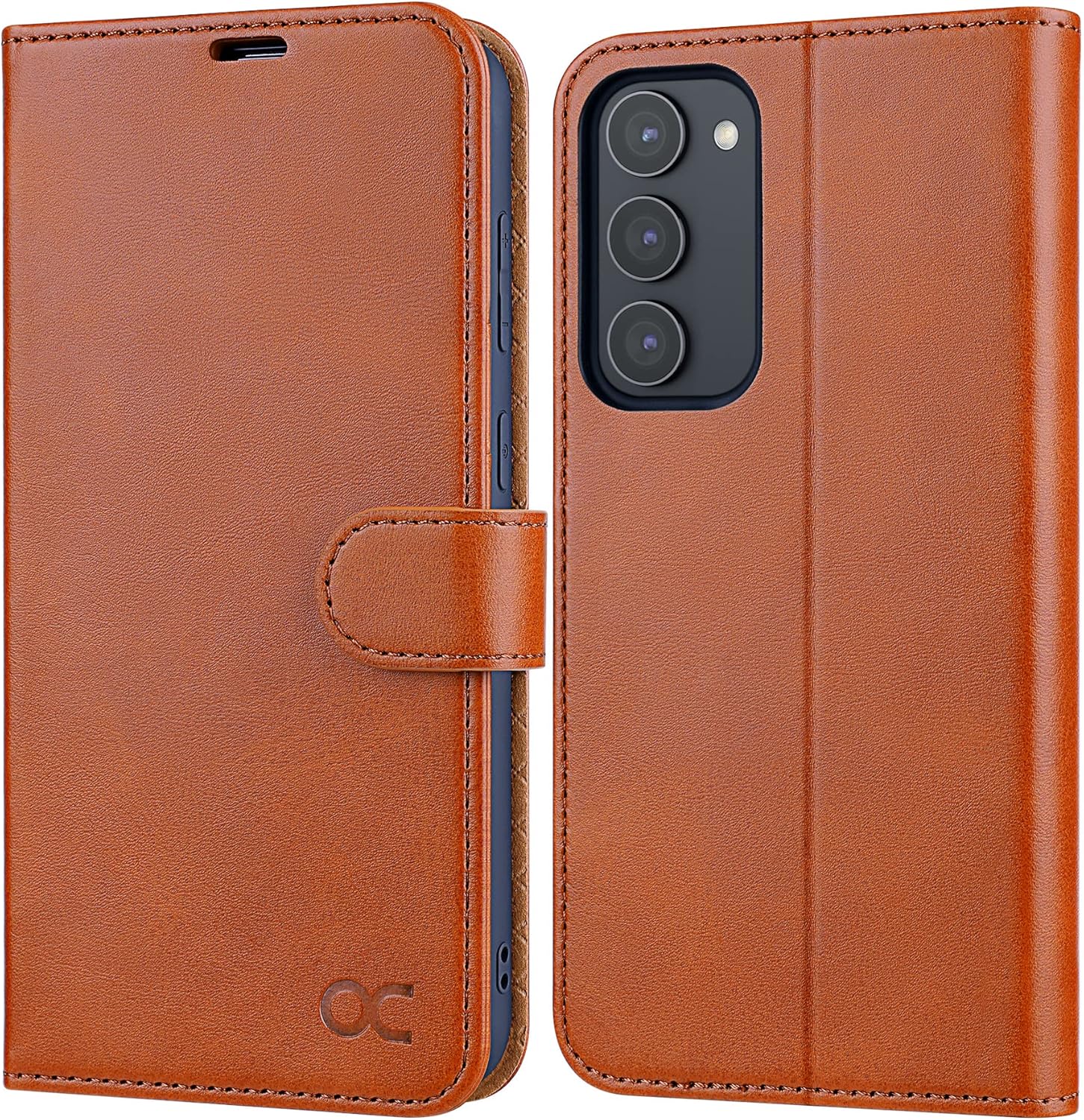 OCASE Compatible with Galaxy S23 Plus 5G Case Wallet, PU Leather Flip Folio Case with Card Holders RFID Blocking Kickstand [Shockproof TPU Inner Shell] Phone Case 6.6 Inch (2023) -Brown