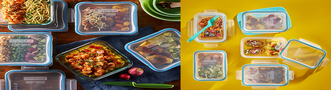 Snapware Total Solution 24-Pc Glass Food Storage Container Meal Prep Set with Plastic Lids, 4-Cup, 2-Cup & 1-Cup, BPA-Free Lids with 4 Locking Tabs, Microwave, Dishwasher, and Freezer Safe