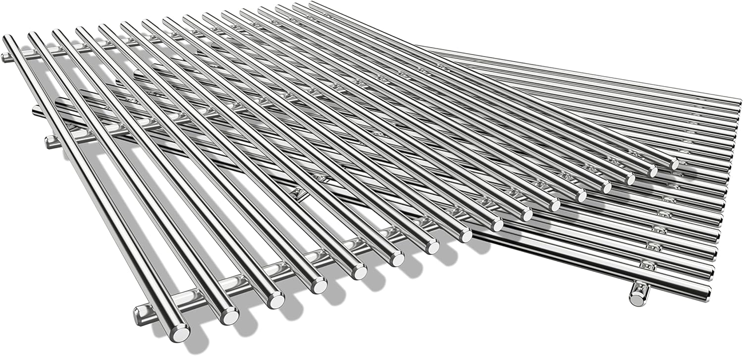 QuliMetal 304 Stainless Steel 7639 Cooking Grates for Weber Spirit 300 and GS4 Spirit II 300 Series, Spirit 700, Genesis Silver B & C, Genesis Gold B & C, Genesis Platinum B & C, Genesis 1000-3500