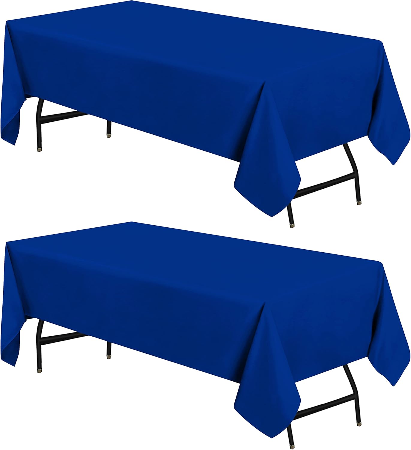 Utopia Kitchen Rectangle Table Cloth 2 Pack [60x102 Inches, Royal Blue] Tablecloth Machine Washable Fabric Polyester Table Cover for Dining, Buffet Parties, Picnic, Events, Weddings and Restaurants