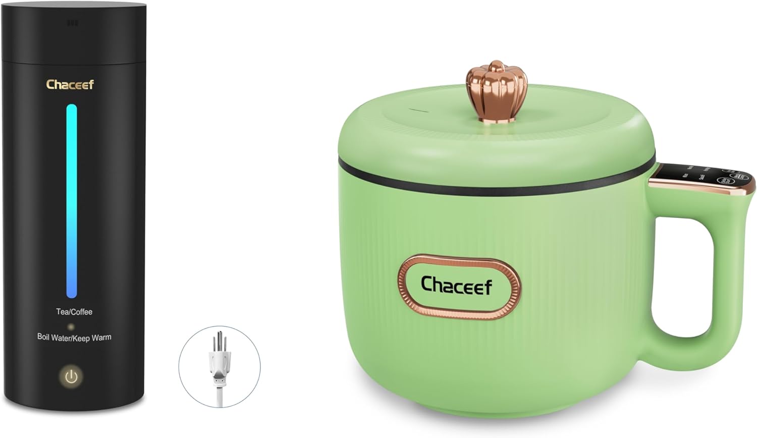 CHACEEF+350ml+Portable+Electric+Kettle+%26+1.2L+Smart+Control+Mini+Rice+Cooker