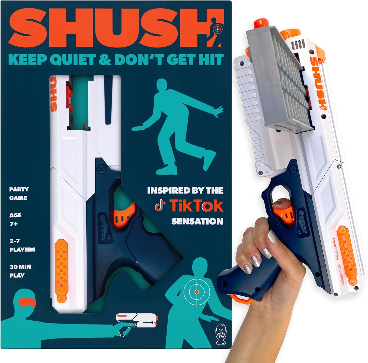 Shush - The Shooting Party Game - Toy Foam Blaster - Fun Family Games for 8  Year Olds, 2-8 Players - Party Games for Adults & Kids - Perfect for Indoor & Outdoor Games Nights, Funny Kids Games