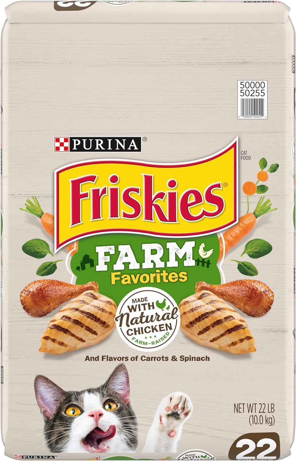 Purina Friskies Dry Cat Food, Farm Favorites With Chicken - 22 lb. Bag