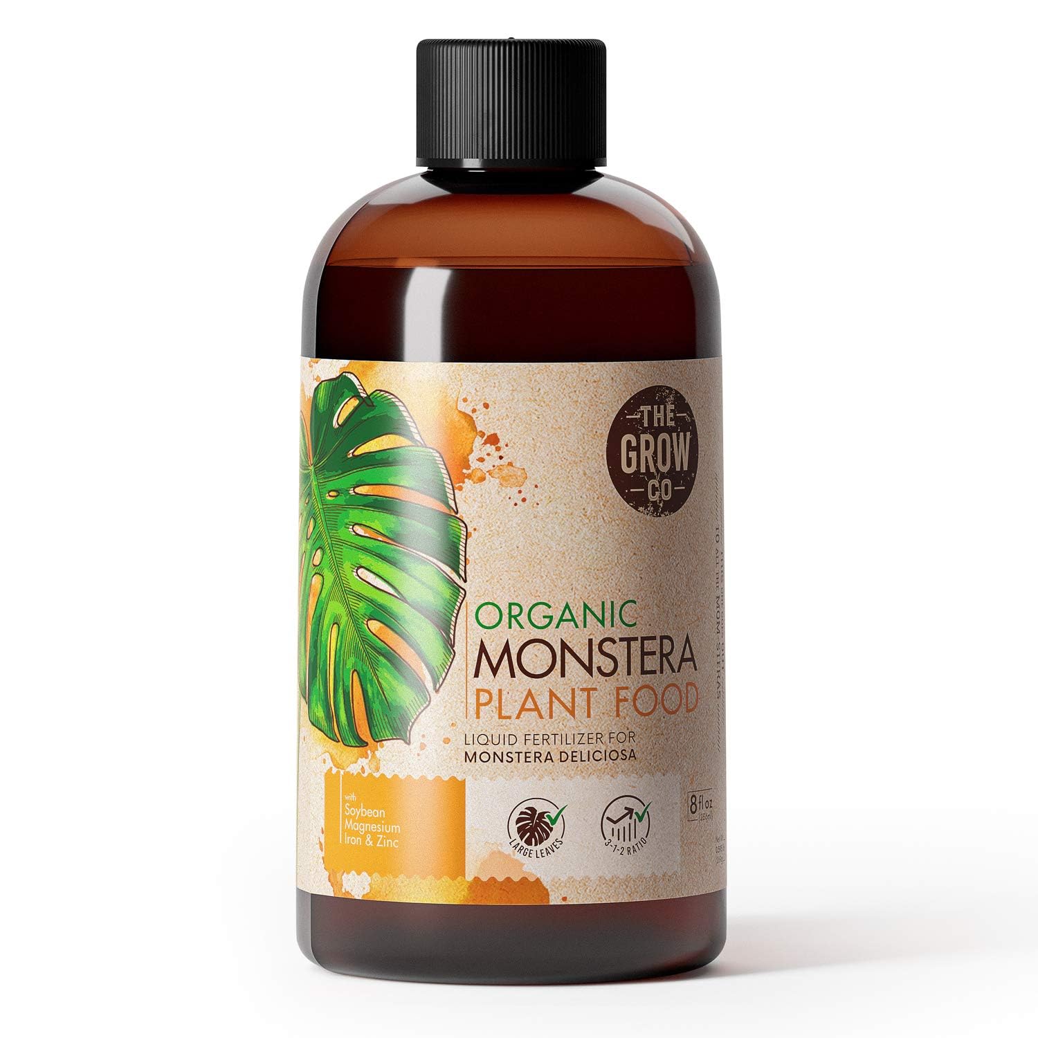 Monstera Plant Food - Organic Liquid Fertilizer for Indoor and Outdoor Monstera Plants - Nutrients for Healthy Tropical Leaves and Steady Growth (8 oz)