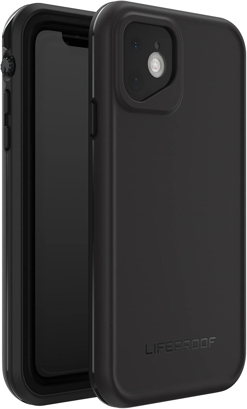 LifeProof iPhone 11 FR Series Case - BLACK, waterproof IP68, built-in screen protector, port cover protection, snaps to MagSafe