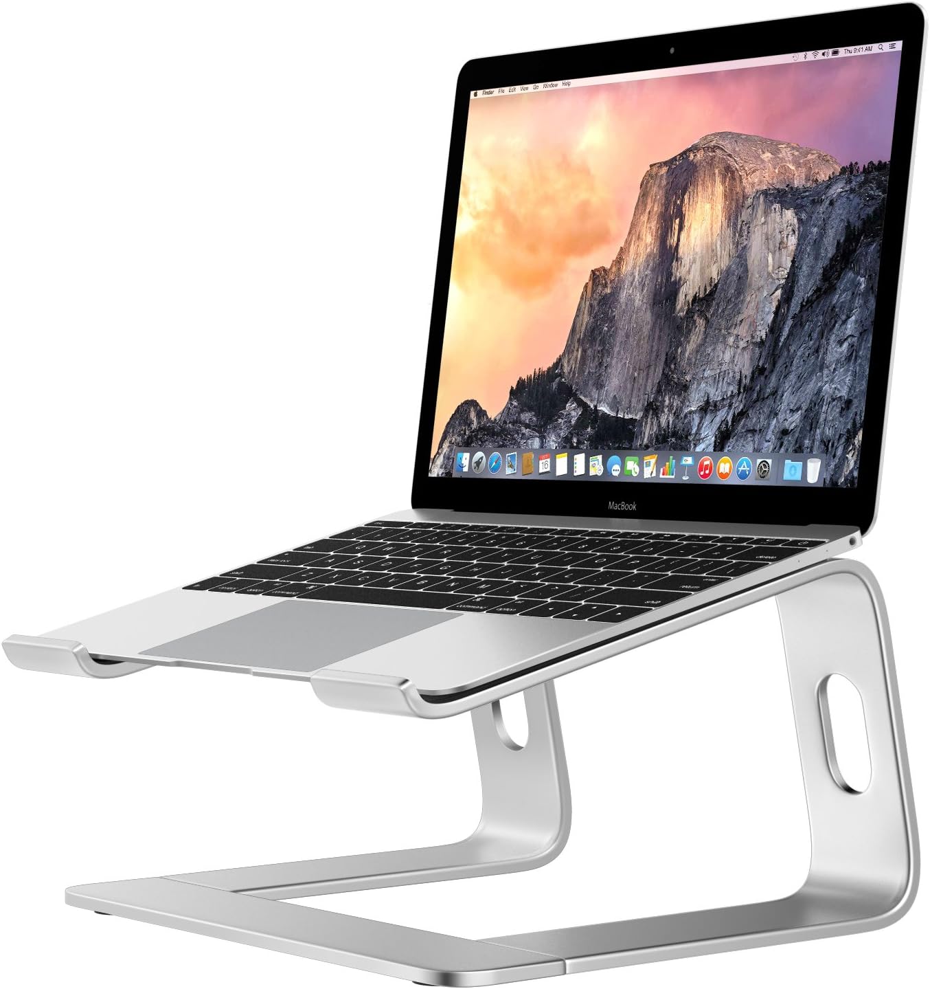 MoKo Laptop Riser Stand, Universal Detachable Portable Sturdy Aluminum Alloy Notebook PC Desk Holder, Fits with 2021 MacBook Pro 14/16, Acer, ASUS, HP, Sony, Dell XPS, Lenovo Between 11-16, Silver