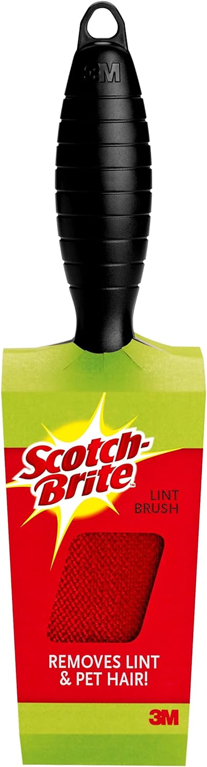 Scotch-Brite Lint Brush, Ideal for Removing Lint and Pet Hair on Clothing, White