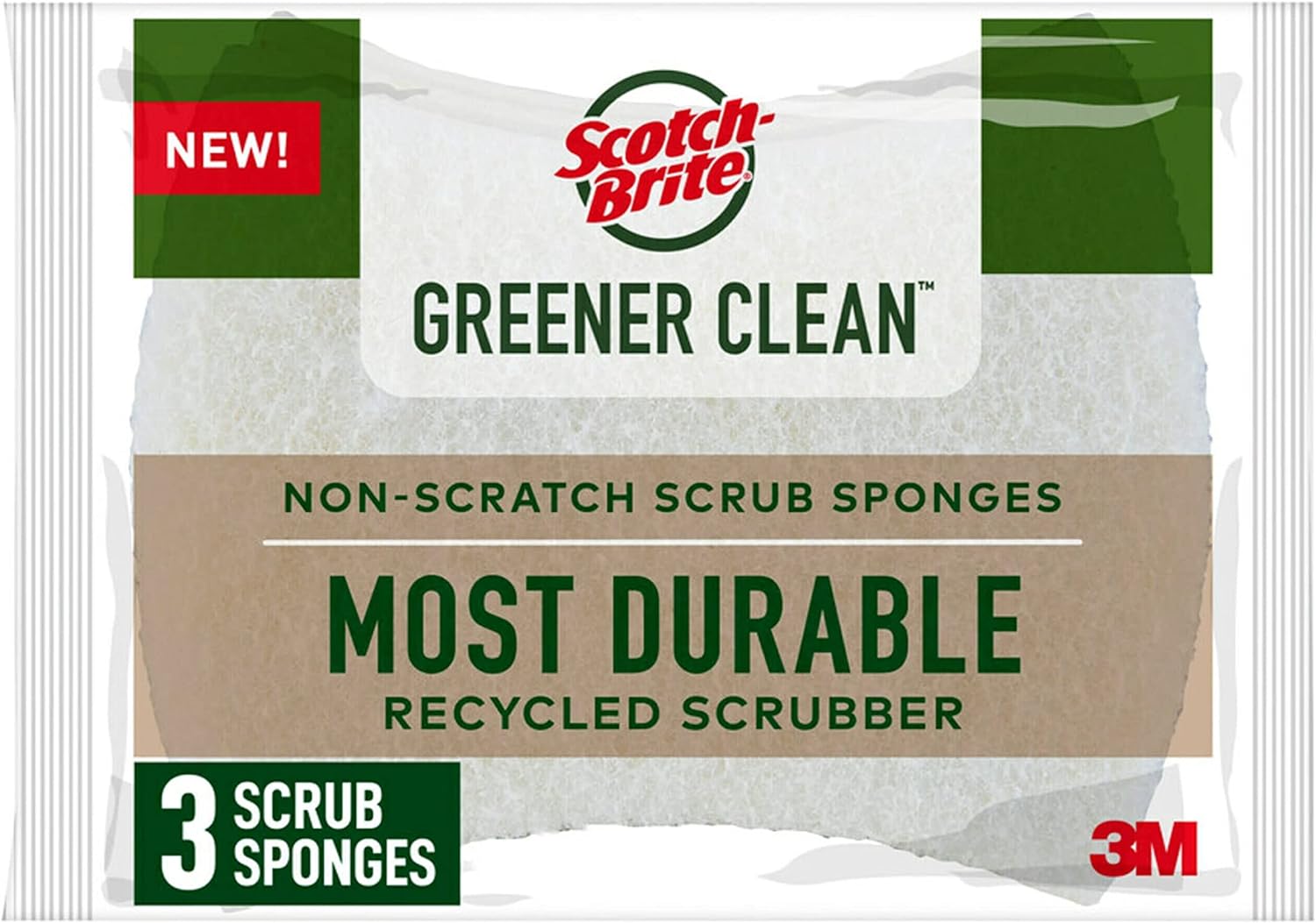 These are perfectly good sponges. The scrubber scrubs, but is gentle, and the sponge is good, and holds up well. I like them.I chose them instead of the blue Scotch rite scrubby sponges I've been using for years, which add plastic into the environment . This Greener Clean" version is marketed being made with plant-based sponges and recycled plastic for the scrubber.On the other hand, they're bright white, which means they might be manufactured using a ton of bleach. Is bleach used in the product