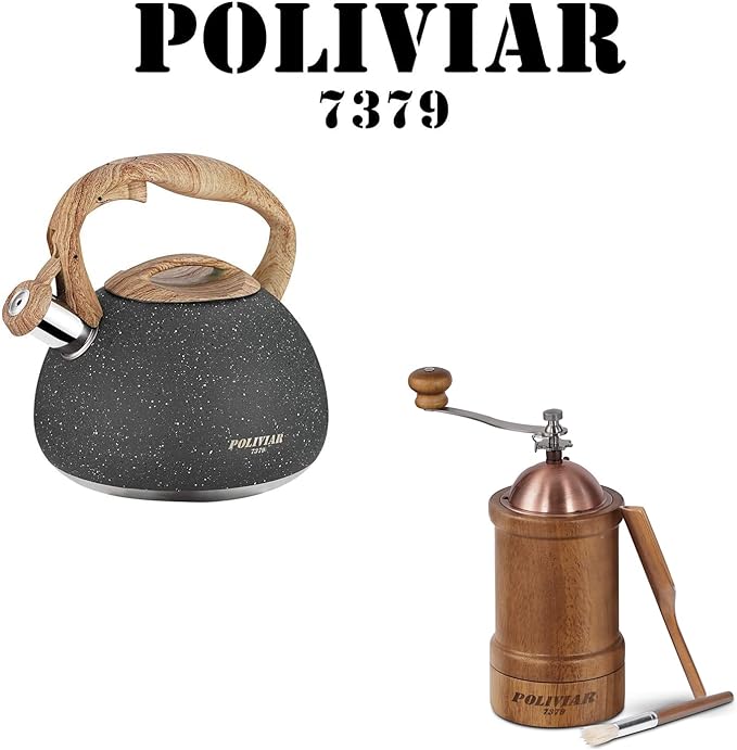 POLIVIAR Tea Kettle & Manual Coffee Grinder