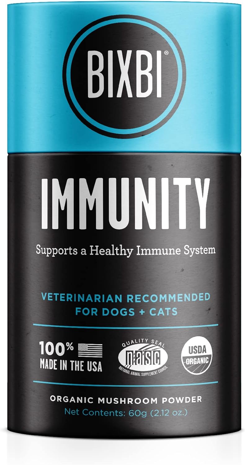 BIXBI dog vitamins supplements Immune Support Daily Cat Supplement, Powder Supplement, 2 Month Supply US