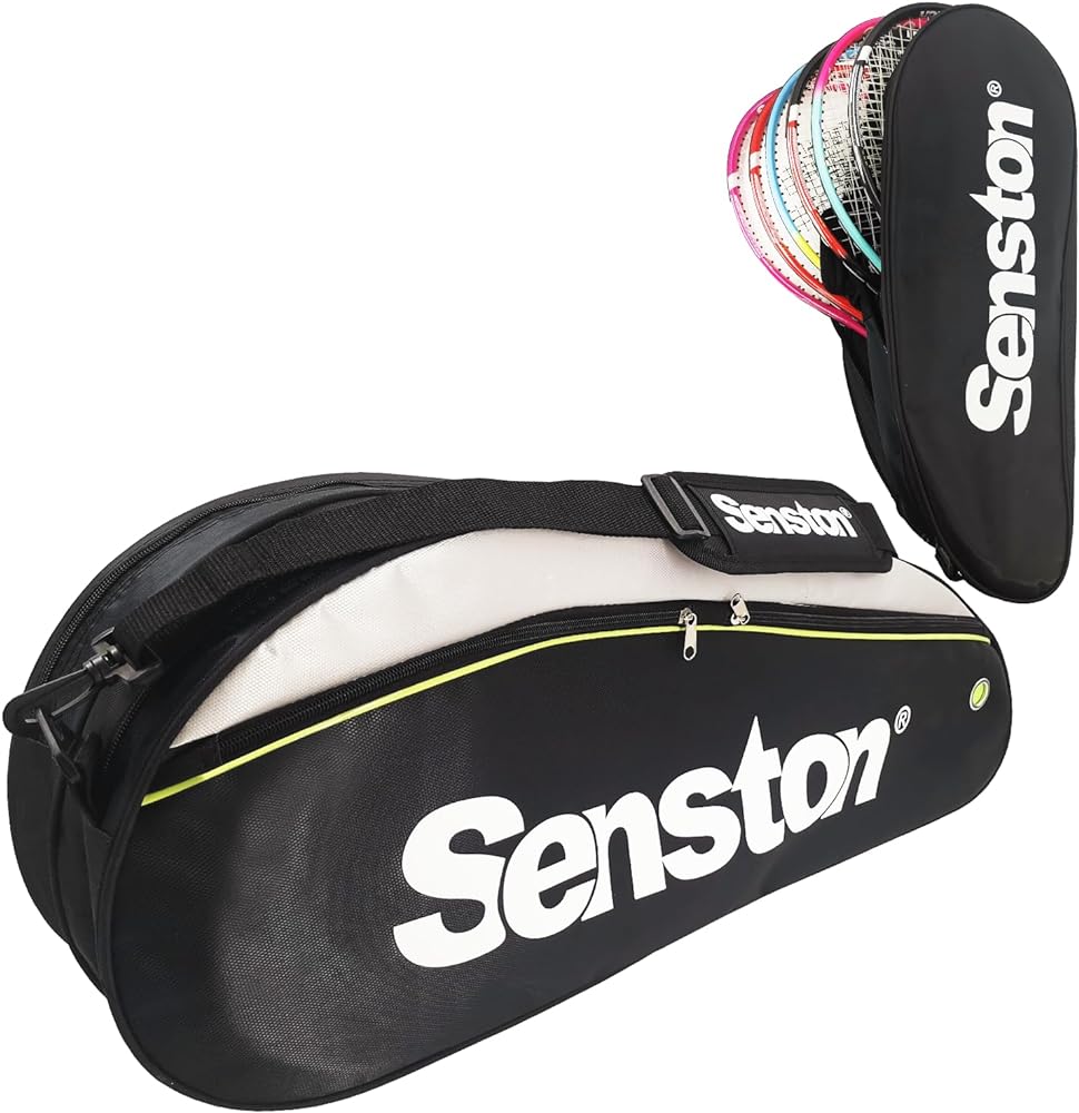 Senston Tennis/Badminton Racket Bag,Single Shoulder Racket Bag 6 Racquet Bag,Waterproof And Dustproof.