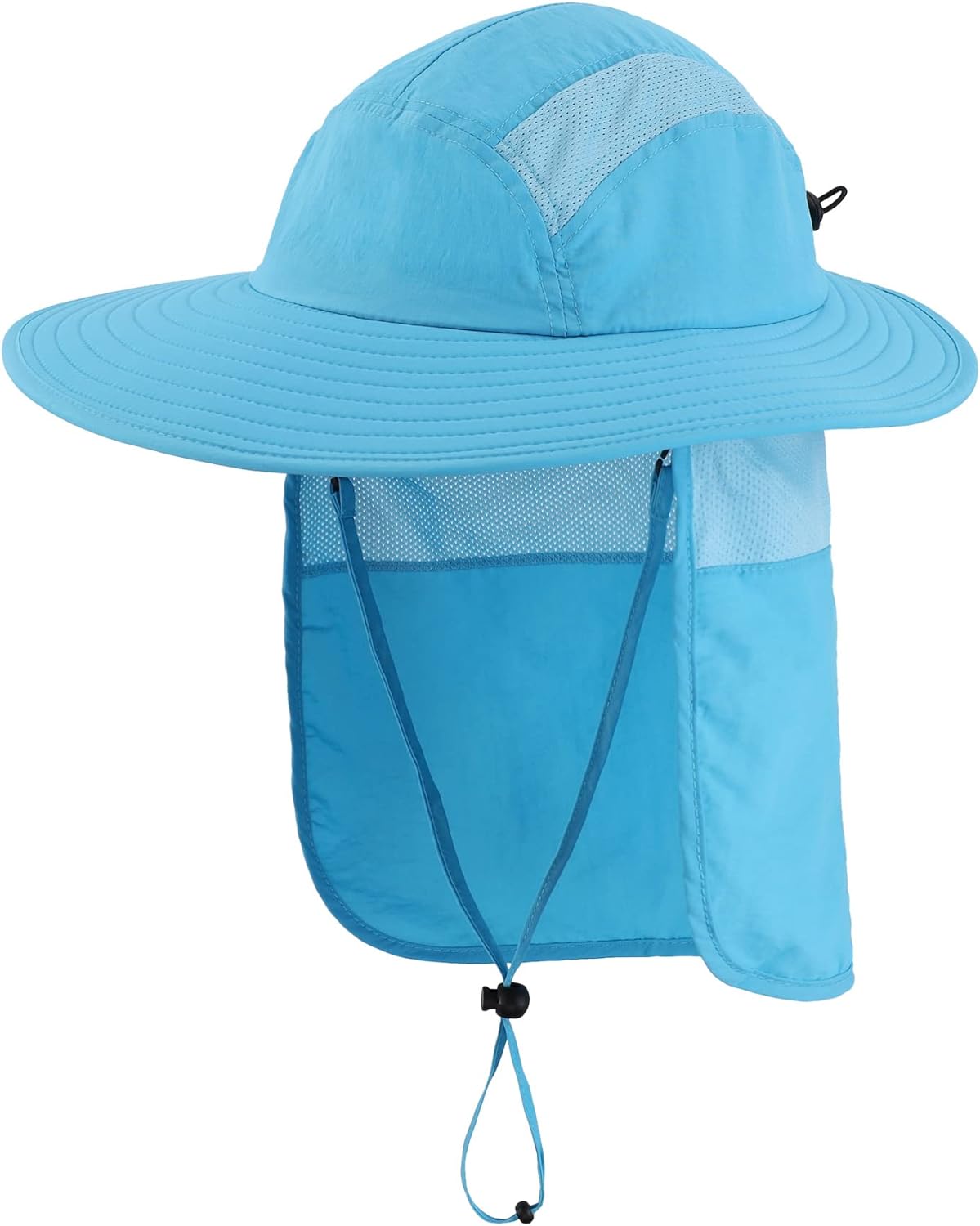 Home Prefer Mens UPF 50  Sun Protection Cap Wide Brim Fishing Hat with Neck Flap