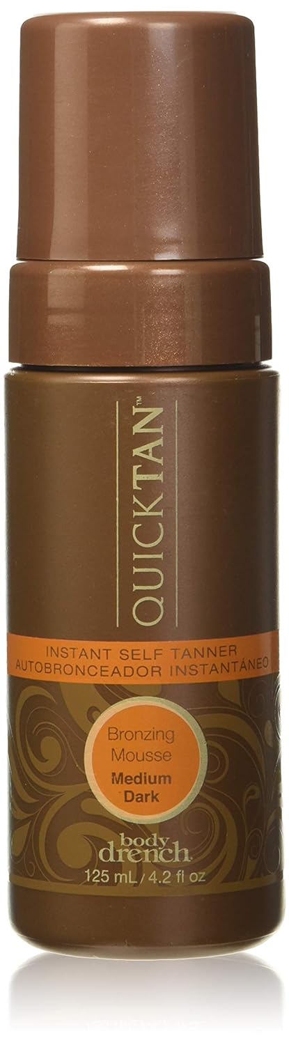 Body Drench Quick Tan Instant Self-Tanner | Bronzing Mousse | Tanning Foam For Natural And Quick Sun-Kissed Skin | Medium Dark, 4.2 oz