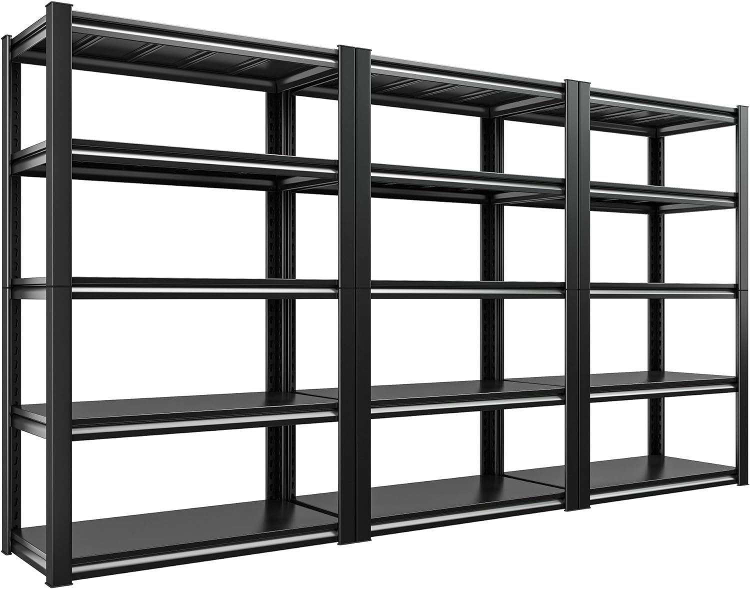 Raybee 3 Pack Storage Shelves for Garage Shelving Metal Garage Shelves Rack for Warehouse Pantry Kitchen, 72 H x 31.5 W x 16.5 D